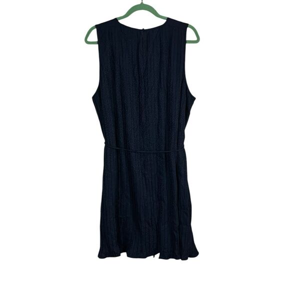 Banana Republic Jacquard Navy Pleated Mini Dress, Size XL, NWT - Picture 4 of 9